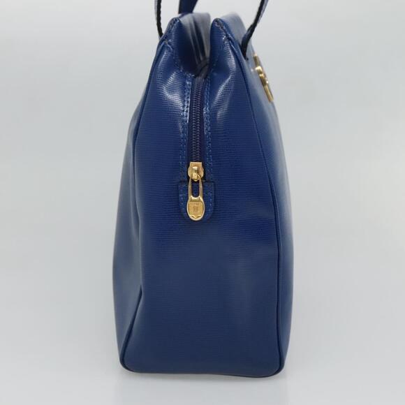 CELINE Shoulder Bag Leather Blue Gold - Picture 4 of 12